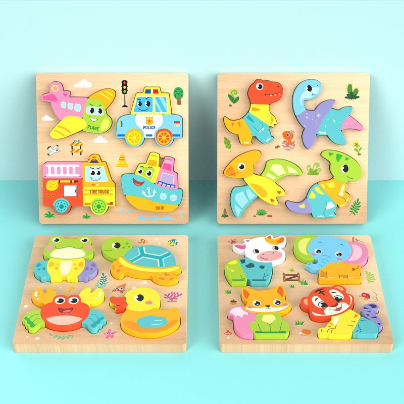 4in1 Chunky Wooden Puzzle Board