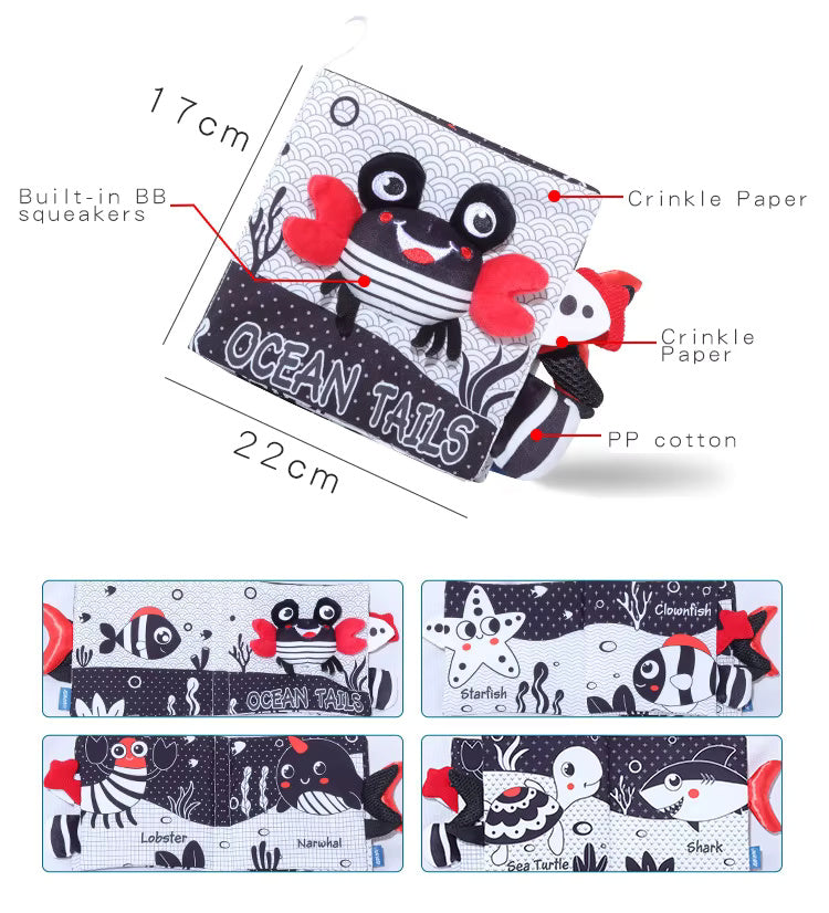 Baby Sensory Crinkle Books With Animal Tails