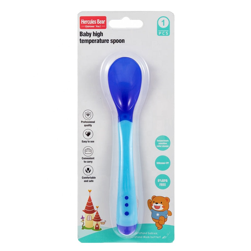 Heat-sensing Baby Silicone-Tip Feeding Spoon