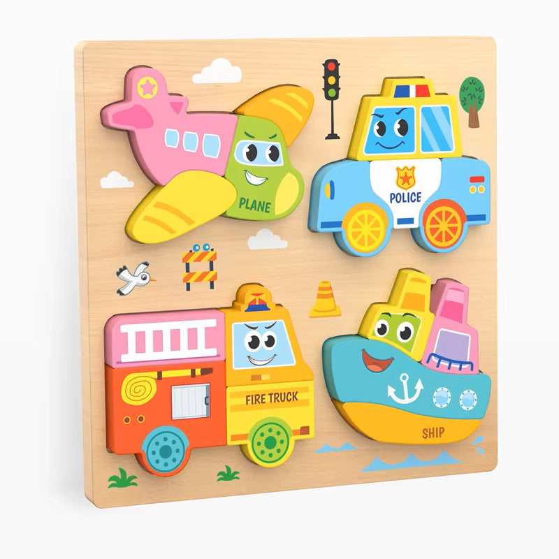 4in1 Chunky Wooden Puzzle Board