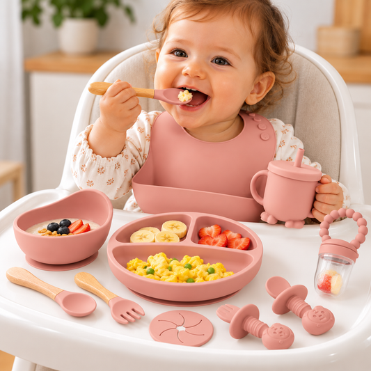 8IN1 Silicone Toddler Eating Sets - Plate Cover Included