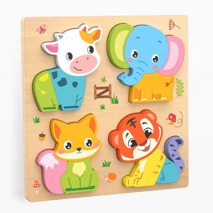 4in1 Chunky Wooden Puzzle Board
