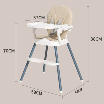 2-IN-1 Baby High Chair - Grey