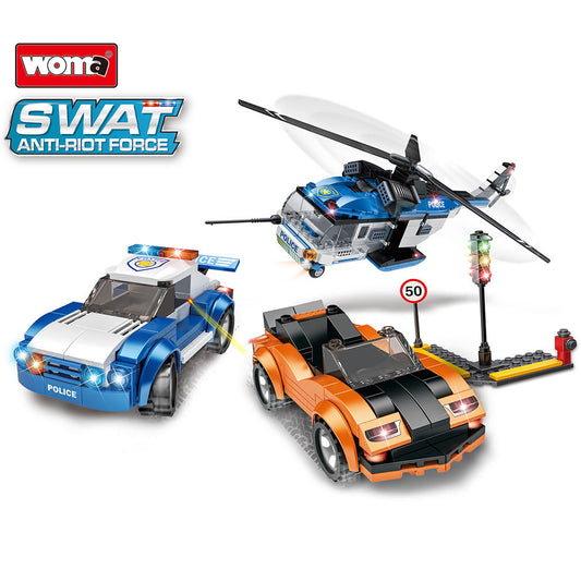 Woma Building Blocks -  Police Car & Helicopter