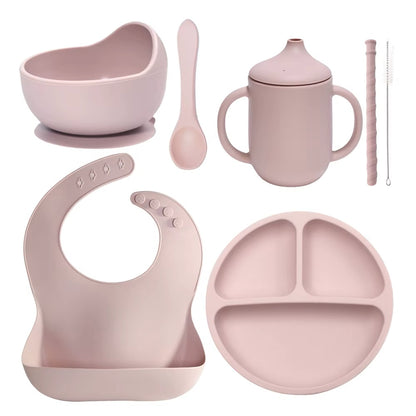 6IN1 Silicone Toddler Eating Sets - Plate Cover Included