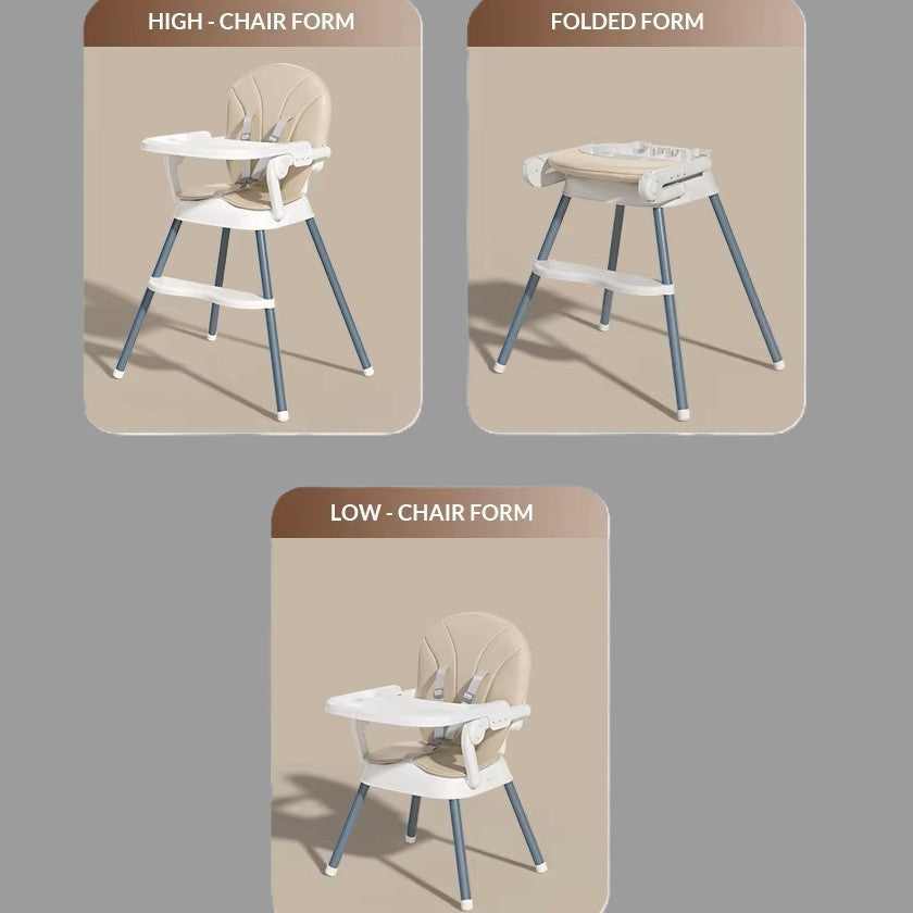 2-IN-1 Baby High Chair - Grey