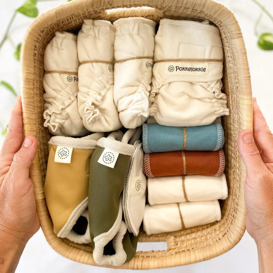 Pokkelokkie Reusable Cloth Nappies - Newborn Trail Pack - 4 Nappy Changes