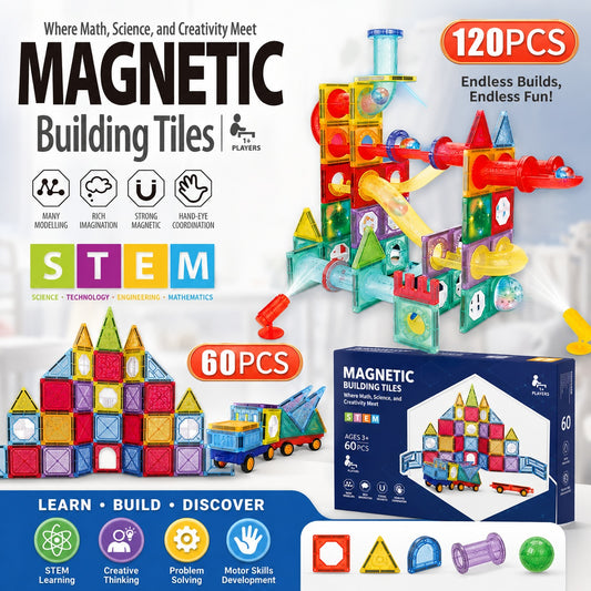 STEM Magnetic Building Block Tiles