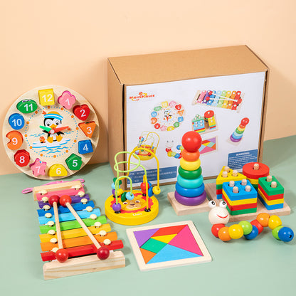 7 Pieces Wooden Montessori Toy Set
