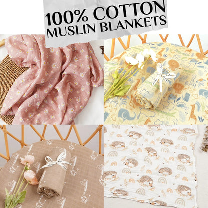Two layer Muslin Blankets - 100% cotton