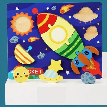 Chunky Wooden Puzzles For Toddlers