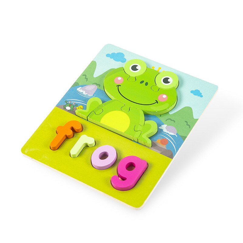 Wooden Puzzles With Spelling For Toddlers