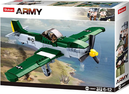 Sluban Building Blocks - Green Racing Aeroplane