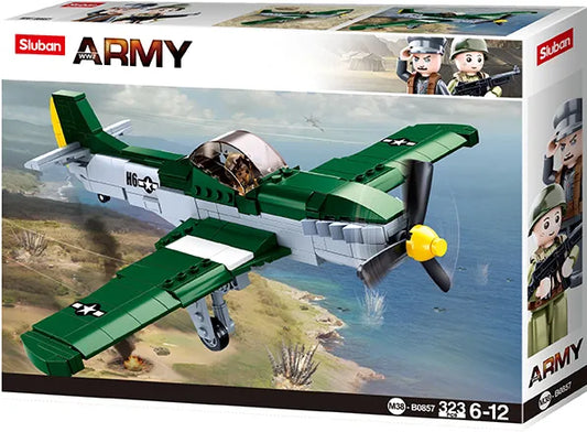 Sluban Building Blocks - Green Racing Aeroplane