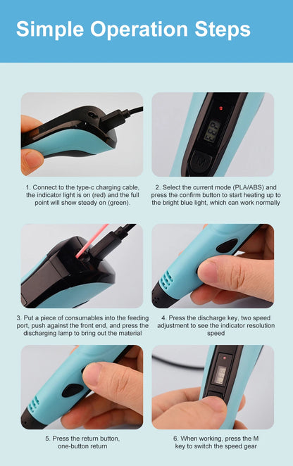 3D Printing Pen for Kids – Creative DIY Filament Drawing Toy