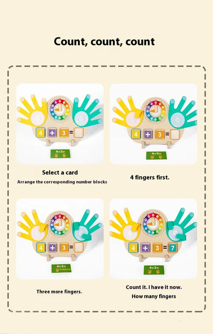 Montessori Preschool Math, Counting & Time Learning Wooden Toy