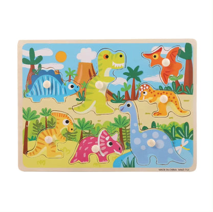 Toddler Wooden Knob Puzzles - Matching