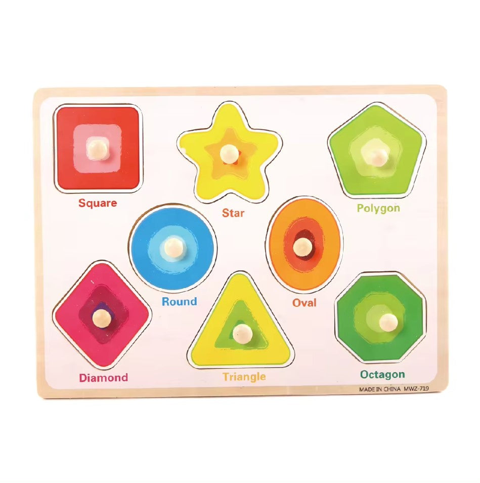 Toddler Wooden Knob Puzzles - Matching
