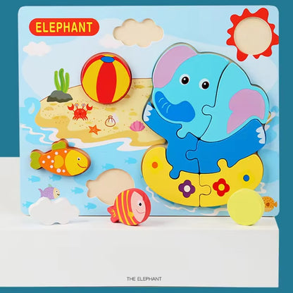Chunky Wooden Puzzles For Toddlers