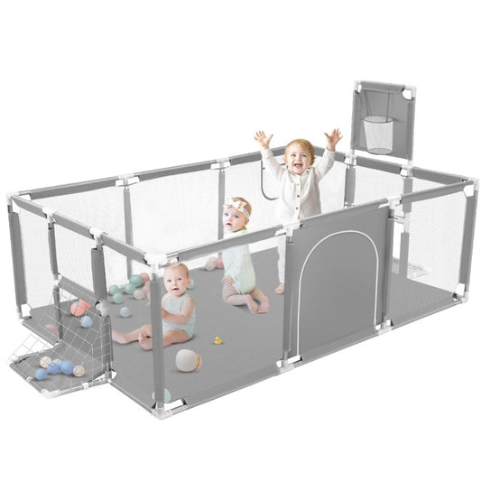 Large Fabric Playpen With Zip Door - 182 cm x 122 cm