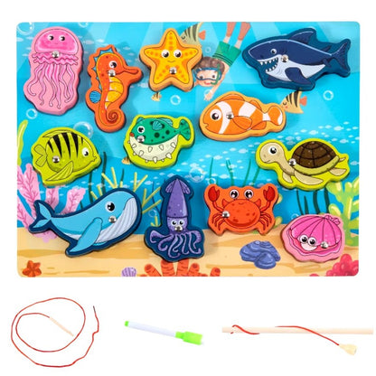 4IN1 Chunky Magnetic Wooden Lacing Puzzle