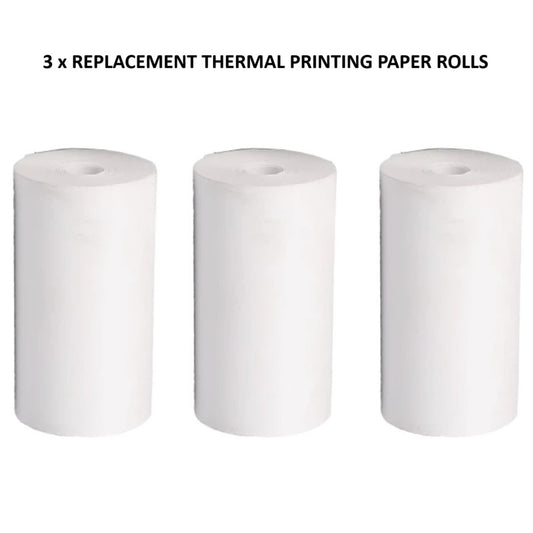 Refill Thermal Paper Rolls For Kids Instant Printing Camera - Set of 3