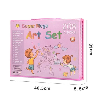 Kids Mega Art Set - 208 Pieces