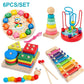 6 Pieces Wooden Montessori Toy Set