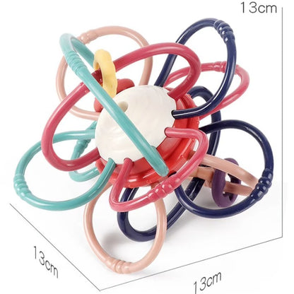 2in1 TPU Rubber Baby Rattle & Sensory Teething Toy