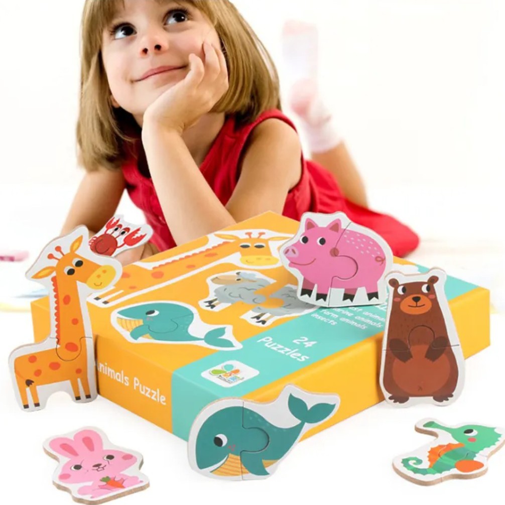 Toddler Matching Wooden Zigsaw Puzzles