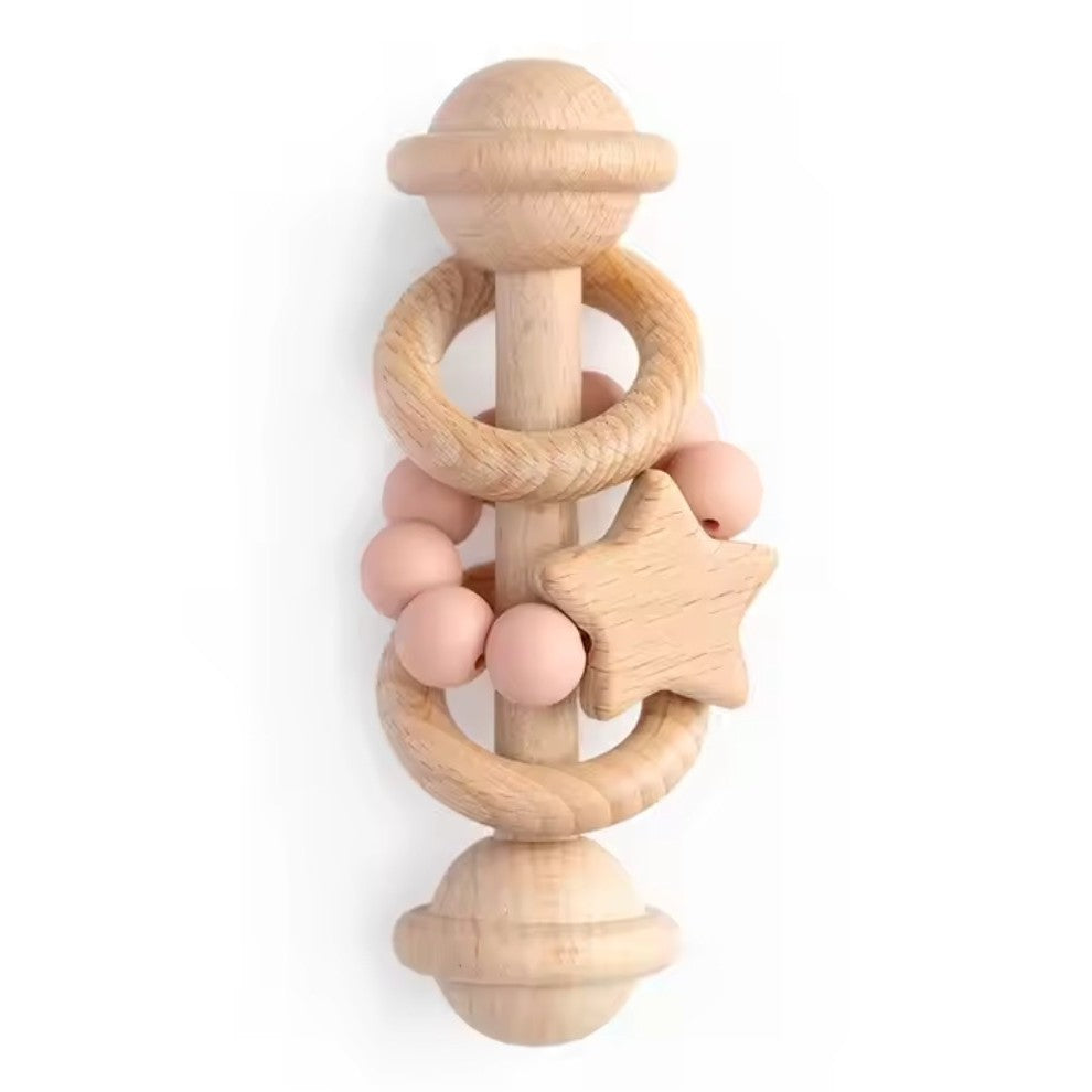 Wooden Baby Rattle & Teether