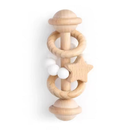 Wooden Baby Rattle & Teether