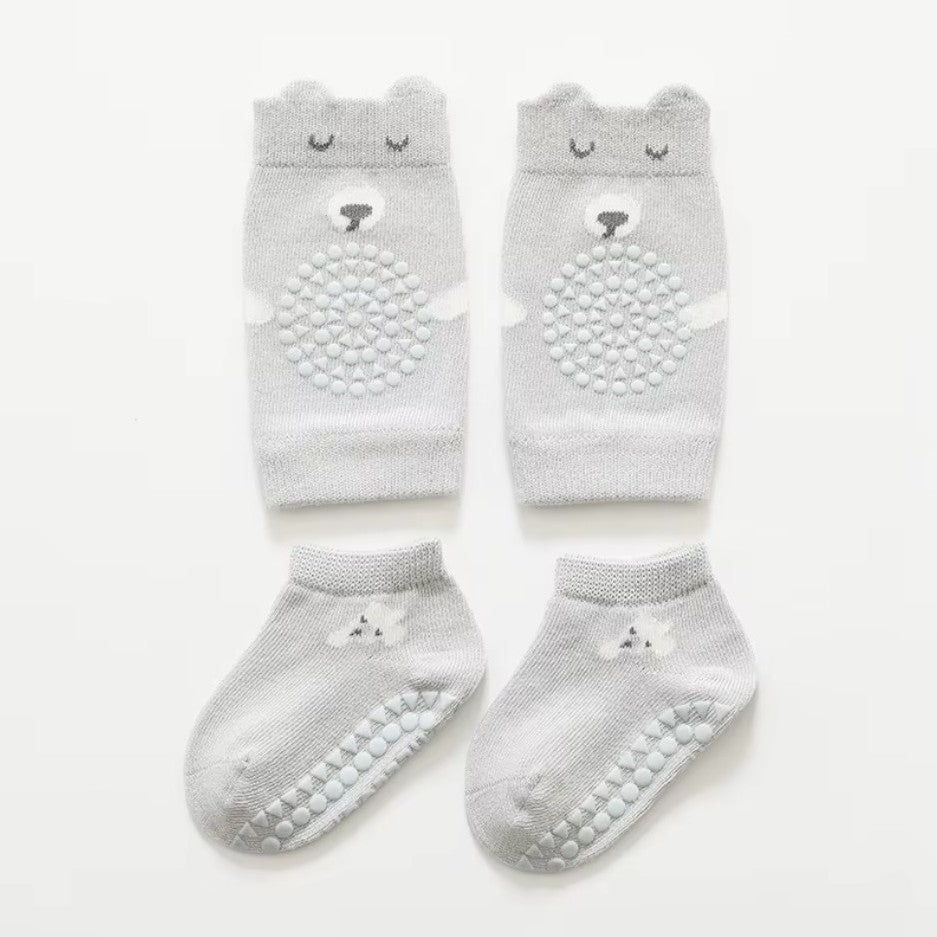 Toddler Anti-Slip Socks & Crawling Knee Pads