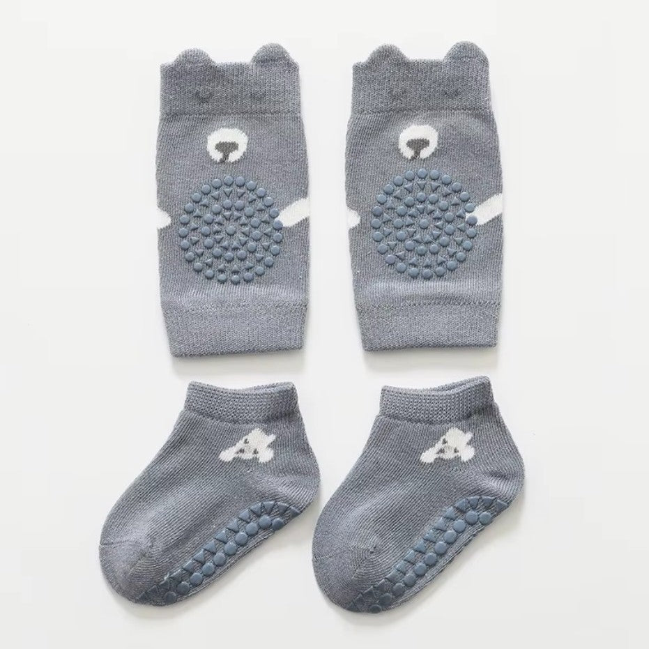 Toddler Anti-Slip Socks & Crawling Knee Pads