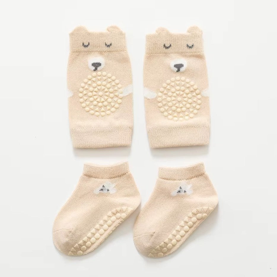 Toddler Anti-Slip Socks & Crawling Knee Pads