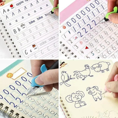 SANK Reusable Pre-School Practice Workbook Series - Set of 4