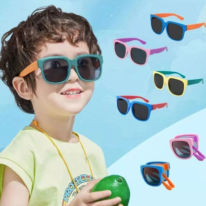 Foldable Polarized Kids Sunglasses With Case - 3 to 12 years