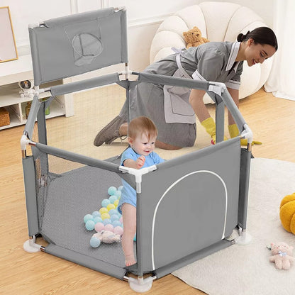 Small Hexagon Fabric Playpen - 130 cm x 113 cm