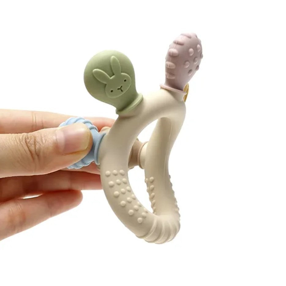 Rainbow Silicone Sensory Teething Ring