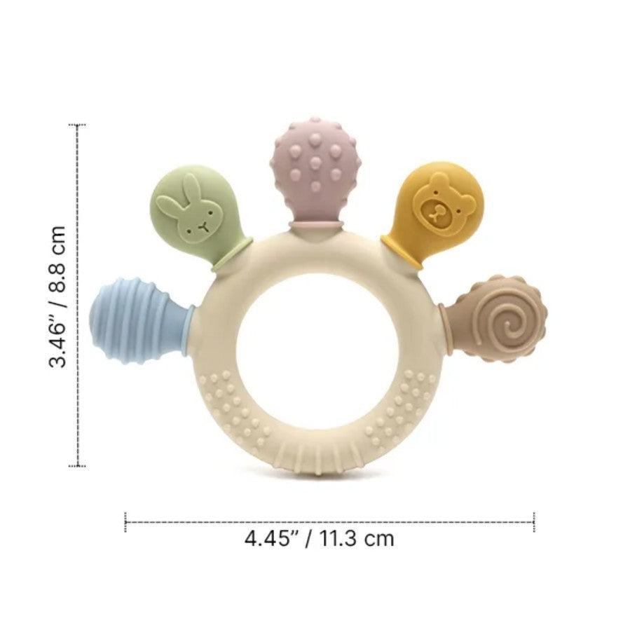 Rainbow Silicone Sensory Teething Ring