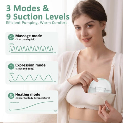 W2 Electric Hands-Free Breast Pump With Heated Flange