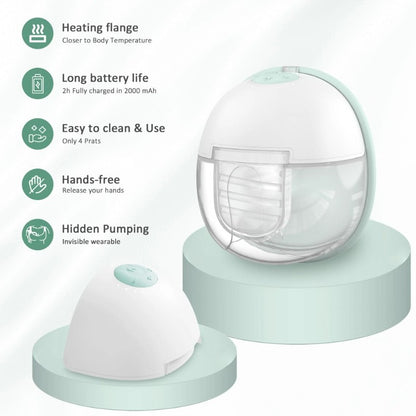 W2 Electric Hands-Free Breast Pump With Heated Flange