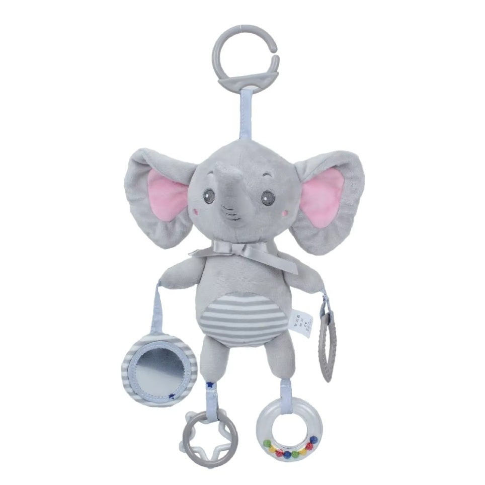 Hanging Rattle & Mirror Plush Toys For Babies