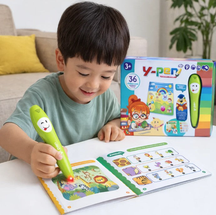 Y-Pen Interactive Pre-School Educational Book - Digital Pen Included