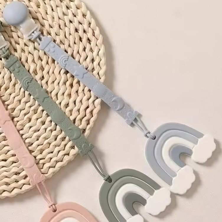 Silicone Baby Dummy Clips (One Piece Safety Design)