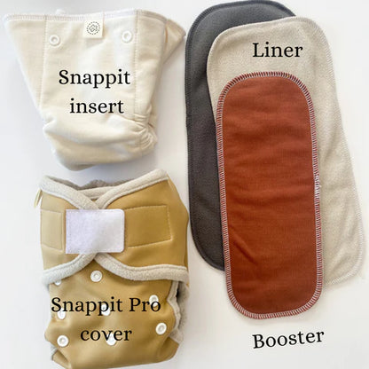 Pokkelokkie Reusable Cloth Nappies - Snappit Pro Newbie Part Time Set (6kg - 16kg) - 10 Nappy Changes
