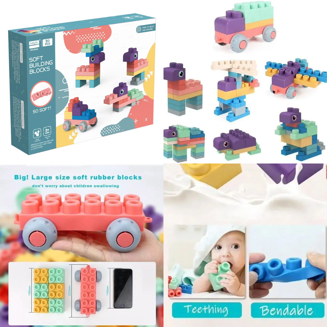 My First Extra Large Soft Baby Building Blocks - TPEE Rubber