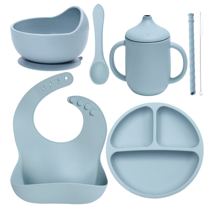 6IN1 Silicone Toddler Eating Sets - Plate Cover Included