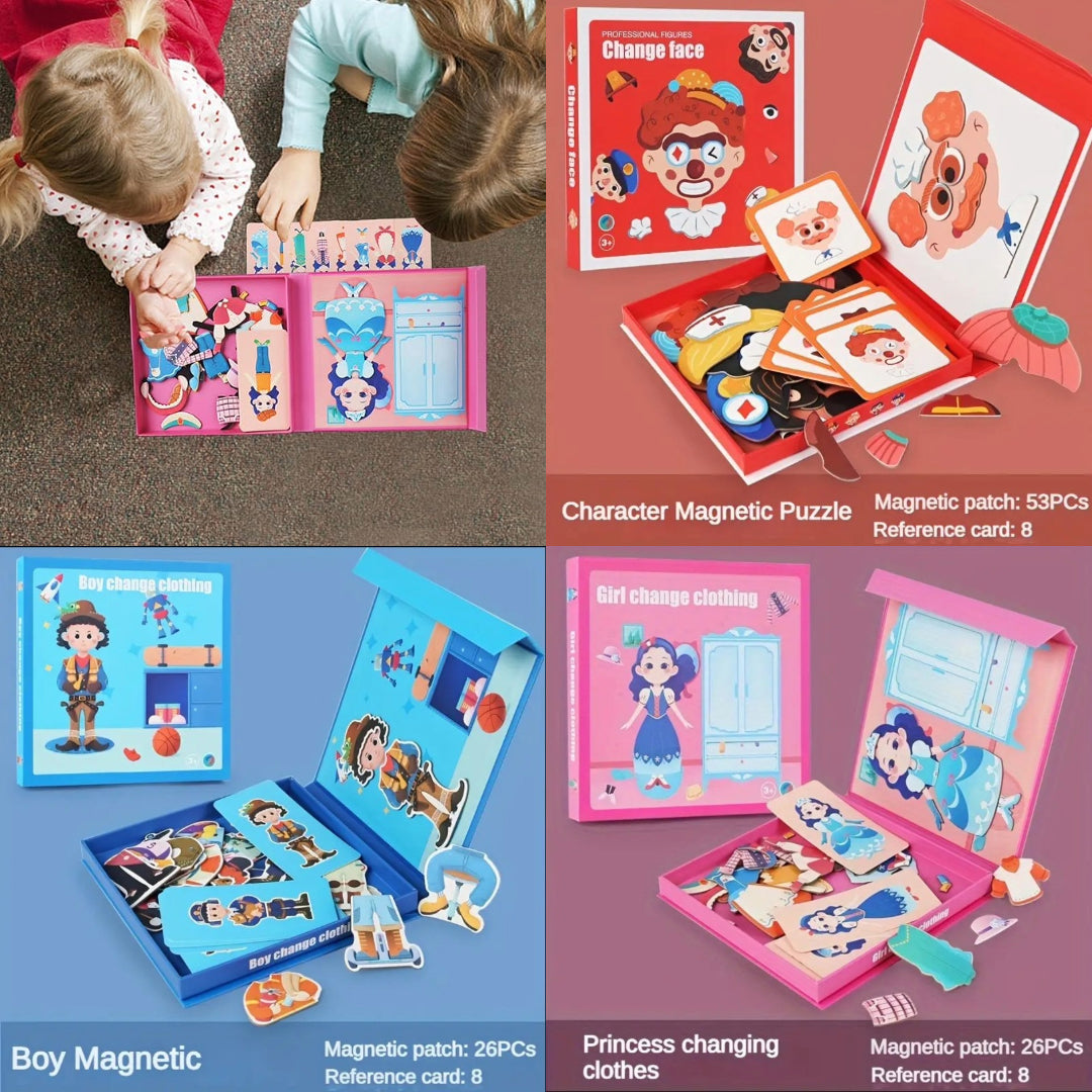 Magnetic Dress-Up & Face Creation Play Sets