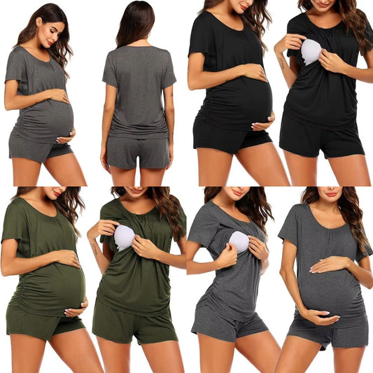 Soft Summer Maternity & Breastfeeding Pyjamas